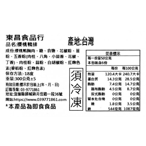櫻桃鴨排